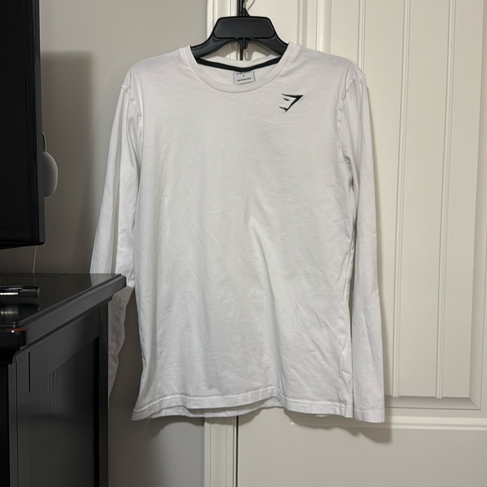 Long sleeve white t shirt. Gymshark. Mens size small